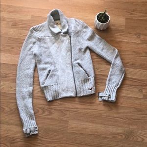 HOLLISTER Grey Sweater Jacket Size Medium